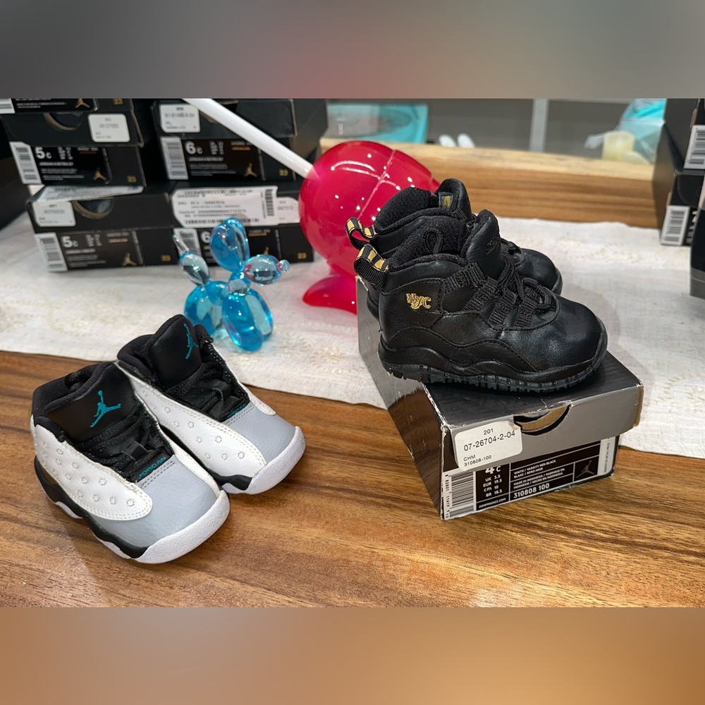 Jordan 13 Retro(no box) & Jordan 10 Retro with box. Size 4c